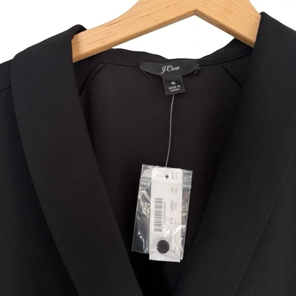NEW J. Crew Drapey Faux Wrap Top Sz 6 Black - Picture 6 of 11